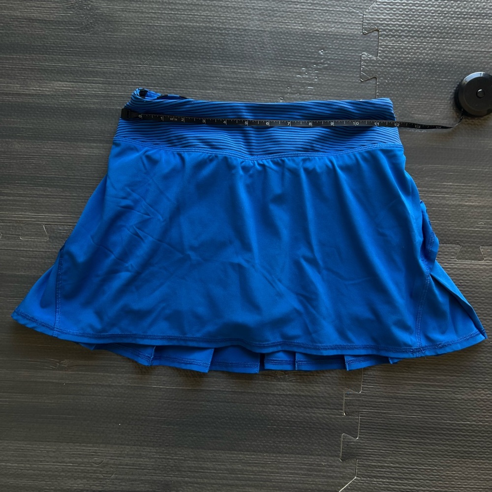 Lululemon Rare Pace Setter Skirt in Baroque Blue / Mini Hyper Stripe Size 2 Reg - Picture 14 of 14